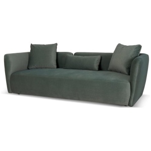 Willian 3 Seater Fabric Sofa - Burnt Green by Interior Secrets - AfterPay Available