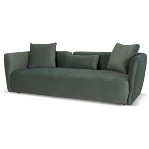 Willian 3 Seater Fabric Sofa - Burnt Green by Interior Secrets - AfterPay Available