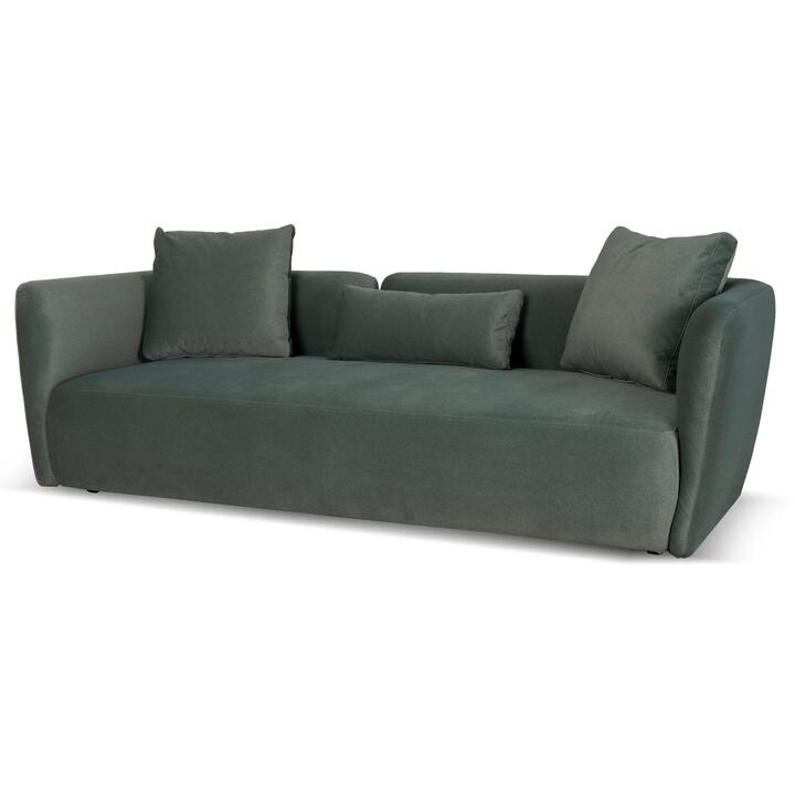 Willian 3 Seater Fabric Sofa - Burnt Green by Interior Secrets - AfterPay Available