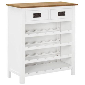 Wine Cabinet 72X32X90 Cm Solid Oak Wood