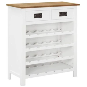 Wine Cabinet 72X32X90 Cm Solid Oak Wood