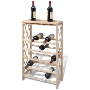 Wine Rack For 25 Bottles Wood