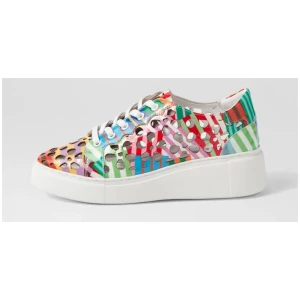 Yarry Stripe White Patent Leather Sneakers