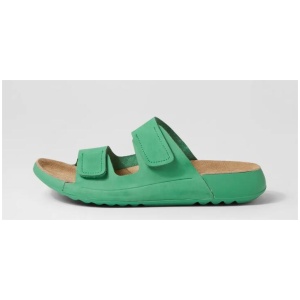 Yava W Spearmint Leather Slides