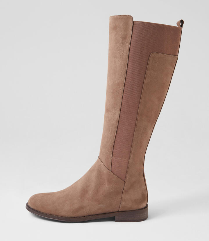 Youss Coffee Tumble Nubuck Knee High Boots