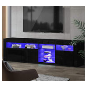 Zayen 180Cm Led Tv Entertainment Unit Black Queen