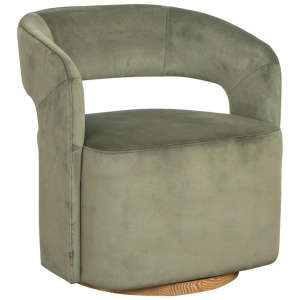 Zeta Fabric Swivel Armchair