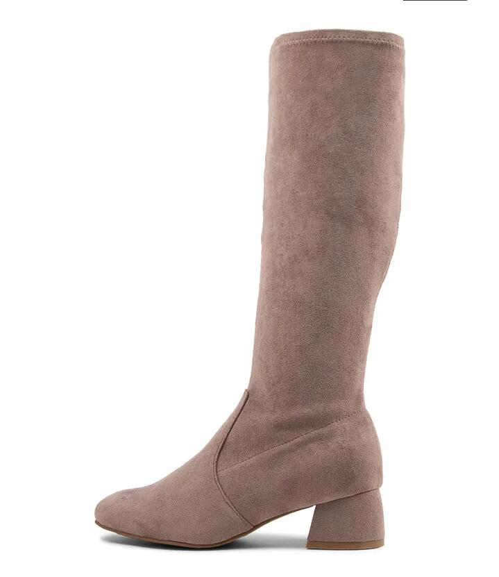 Zury W Dk Taupe Stretch Microsuede Long Boots