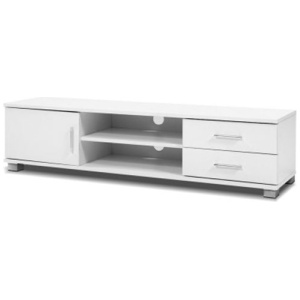 120 Cm Tv Stand Entertainment Unit Storage Cabinet Drawers Shelf White