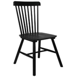 2X Dining Chairs Kitchen Winsor Black