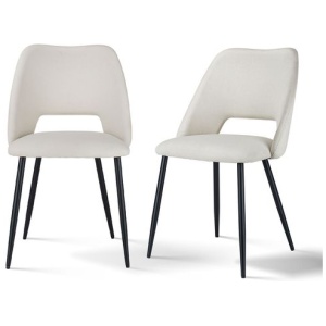 2x Dining Chairs Padded Seat Kitchen Living Room Lounge Cafe