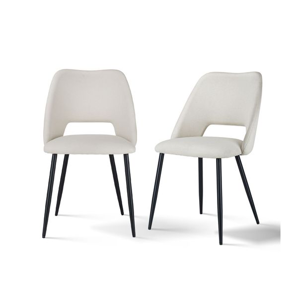 2x Dining Chairs Padded Seat Kitchen Living Room Lounge Cafe