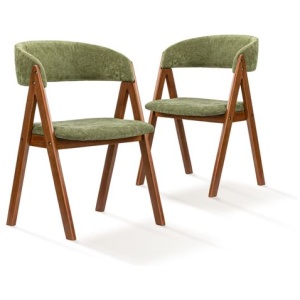 2x Dining Chairs Padded Seat Kitchen Living Room Lounge Chair Wingback