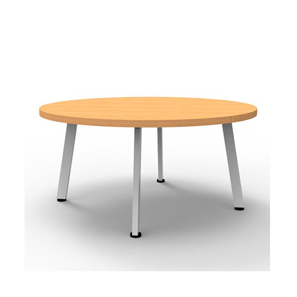 900Mm Round Serenity Coffee Table In White Satin Frame Beech