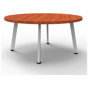 900Mm Round Serenity Coffee Table In White Satin Frame Cherry