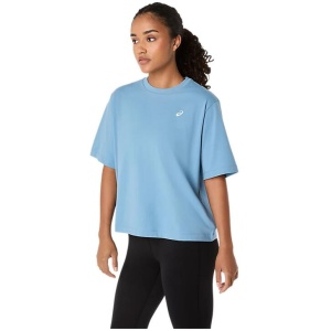 ASICS Women's ASICS Spiral Embroidery Relaxed Tee - Saba Blue S