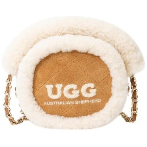 AUSTRALIAN SHEPHERD® Women Fluffy Wool Over Shoulder Ovelle Bag - Chestnut / One Size