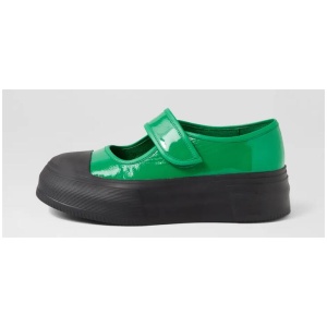 Agda Dj Emerald Black Sole Patent Leather Emerald Black Sole