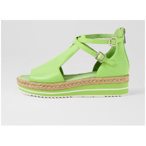 Alexys Light Lime Leather Sandals