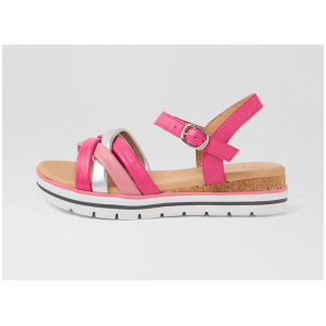 Arenia Fuchsia Leather Sandals