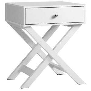 Bedside Table Wooden Frame Cross Base