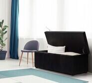 Bekah Rectangle Ottoman Black