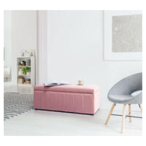 Bekah Rectangle Ottoman Pink