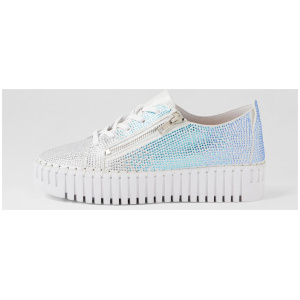 Bertram Silver Shimmer Suede Sneakers