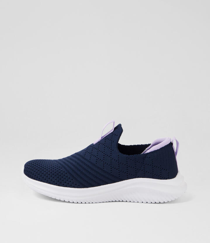 Bethie Navy Purple Knit Sneakers