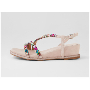 Betsy Nude Multi Suede Jewels Sandals