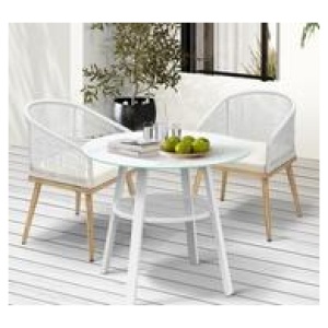 Bilgola 2 Seater Outdoor Dining Set Neutral