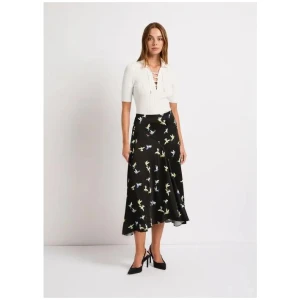 Bird Lines Midi Skirt