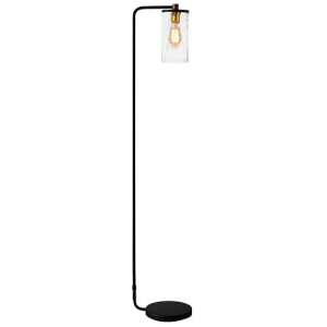 Black Metalware Aged Brass Floor Lamp