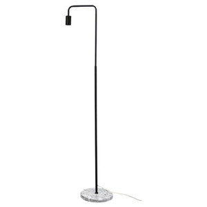 Black Scandi Floor Lamp With Marble Base