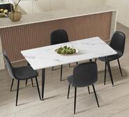 Cadman 4 Seater Rectangle Extendable Dining Table Set Grey