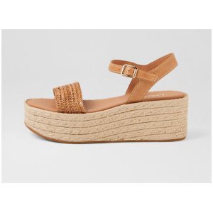 Camelian Natural Tan Woven Leather Sandals