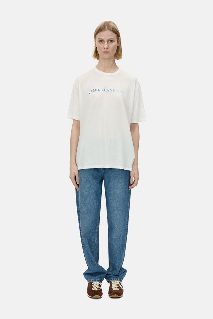 Camilla And Marc Navarro Logo Tee Soft White/Slate