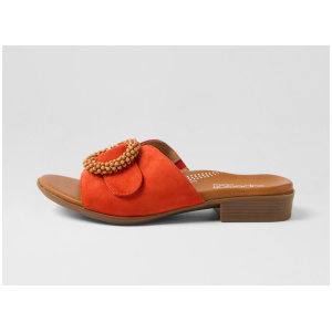 Cassi Pumpkin Suede Slides
