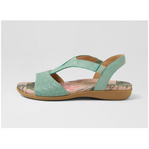 Chamise Misty Green Leather Sandals