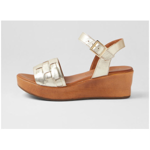 Chels Pale Gold Leather Sandals