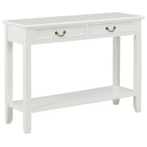 Console Table 110 X 35 X 80 Cm Wood White