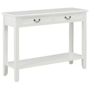 Console Table 110 X 35 X 80 Cm Wood White