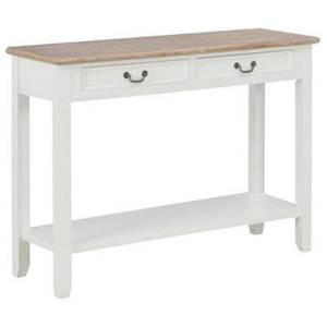 Console Table White 110 X 35 X 80 Cm Wood