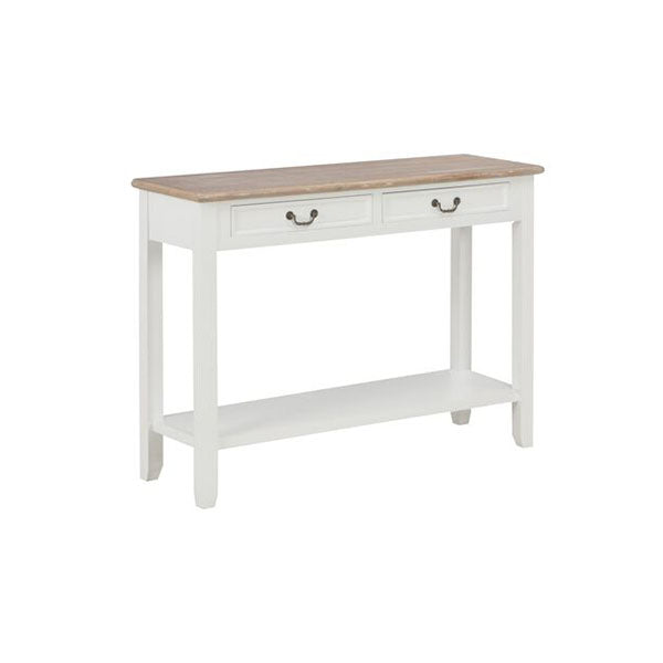 Console Table White 110 X 35 X 80 Cm Wood