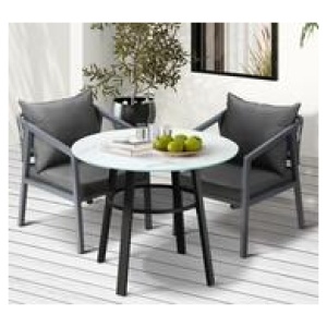 Cordoba 2 Seater Outdoor Dining Set Black