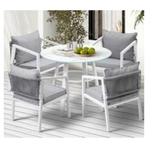 Cordoba 4 Seater Outdoor Dining Set Grey