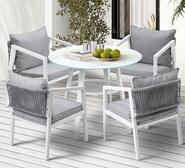 Cordoba 4 Seater Outdoor Dining Set Grey