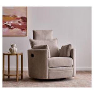 Cuddle Swivel Recliner Armchair Neutral