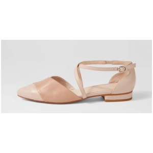 Dalba Nude Multi Leather Flat Shoes