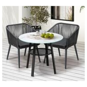 Dalesford 2 Seater Outdoor Dining Set Grey